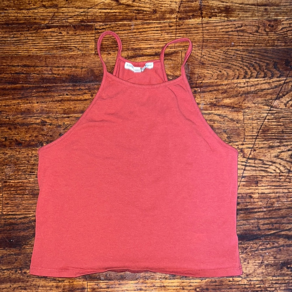 Express Maroon Halter Top